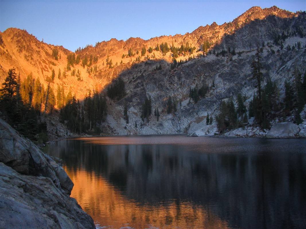 Big Blue Lake at sunset