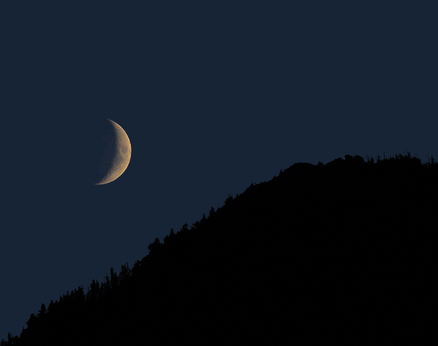 Campsite Moonset