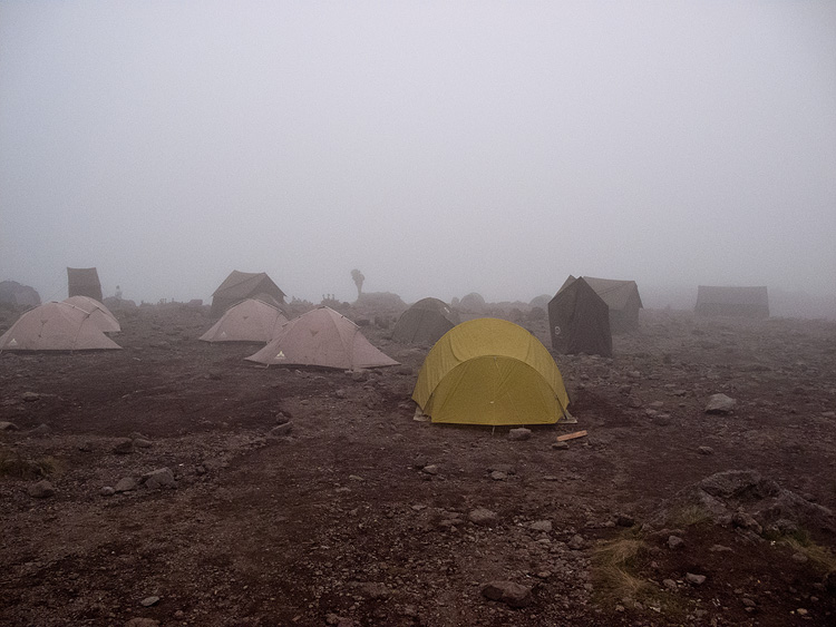 Baranco camp and my tent