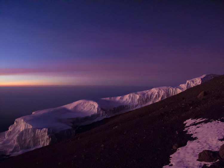 The view between Uhuru summit and Stella points