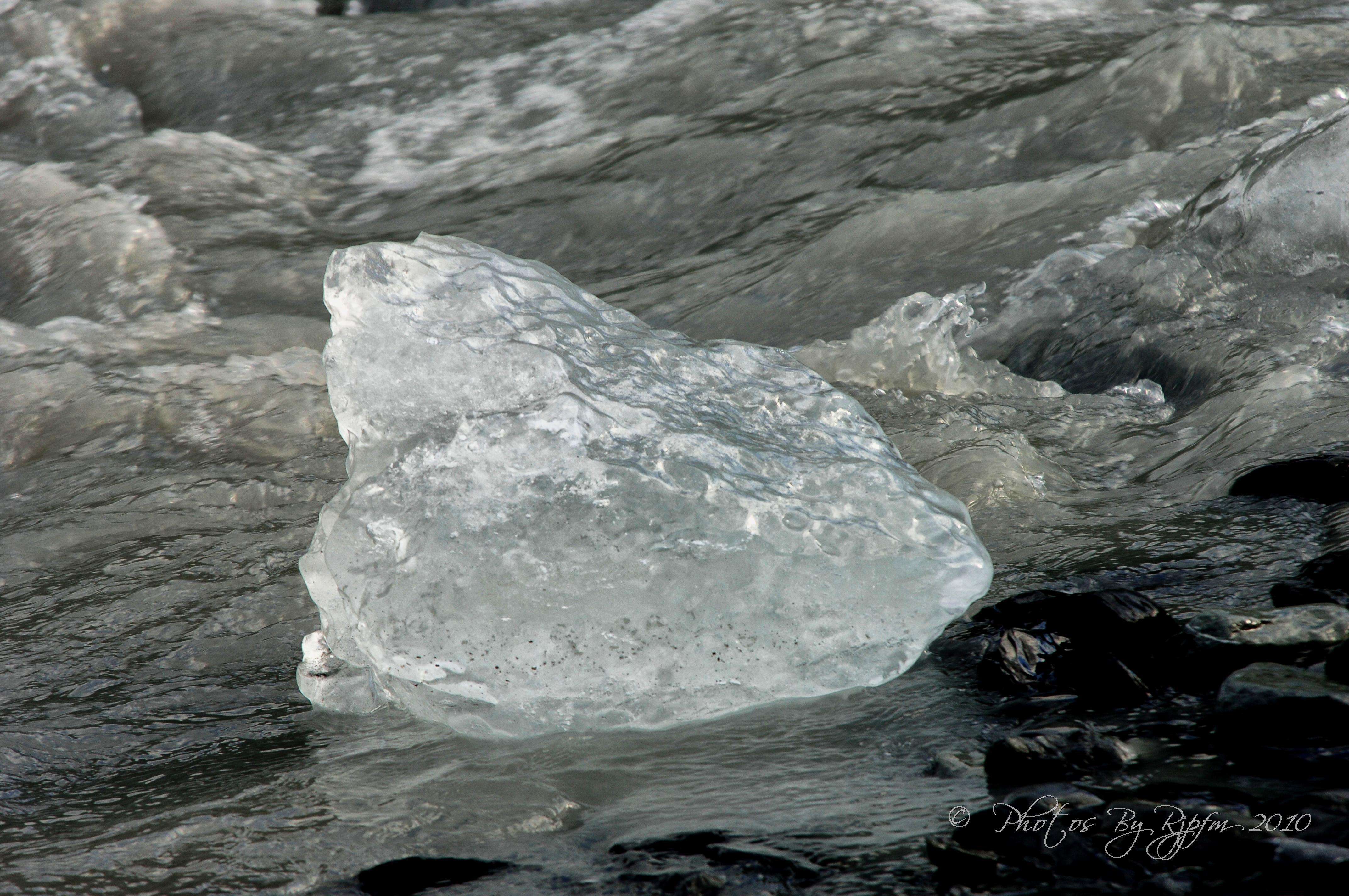 Ice Cube from Harding Glacier P Kenai AK