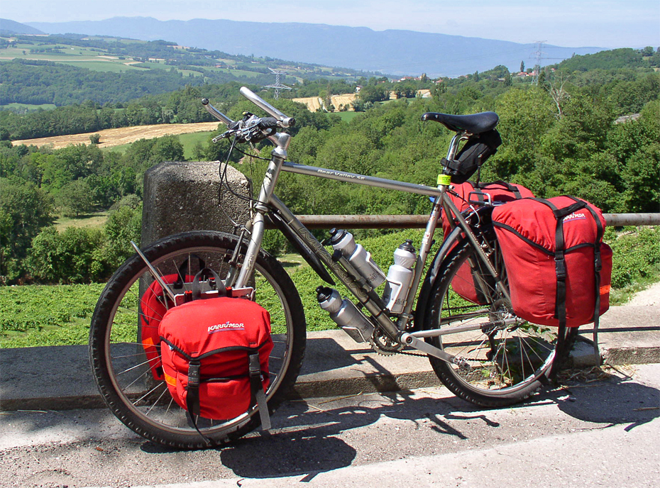 083  Steve - Touring through France - Marin Bear Valley SE touring bike