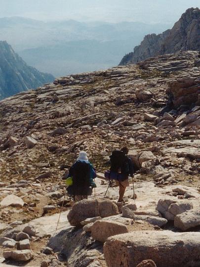 hiking down mt. whitney,1994