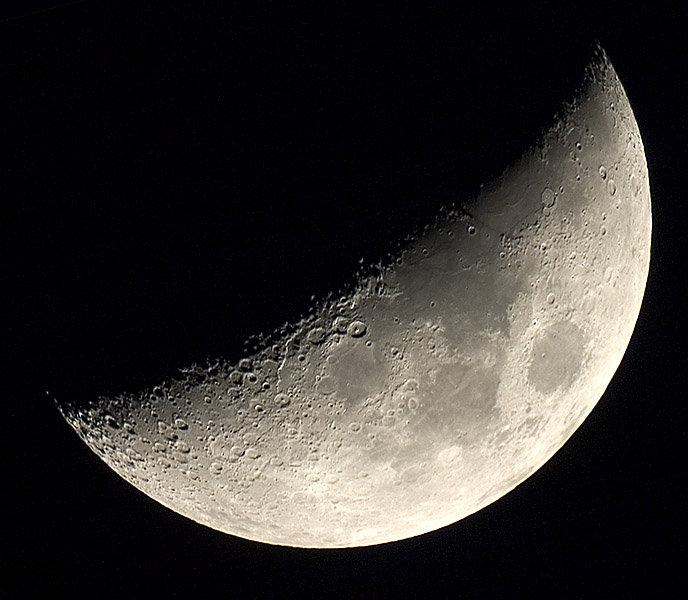 The Moon - 1200mm Ebay scope, Canon EOS 300D