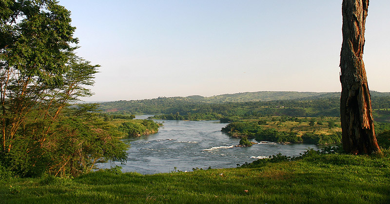 The view from the campsite (and the open fronted showers!) NRE Campsite, Jinja, Uganda