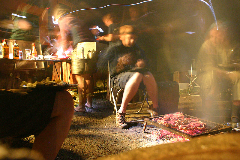 T-Bone Steaks on the BBQ, Lake Naivasha, Kenya