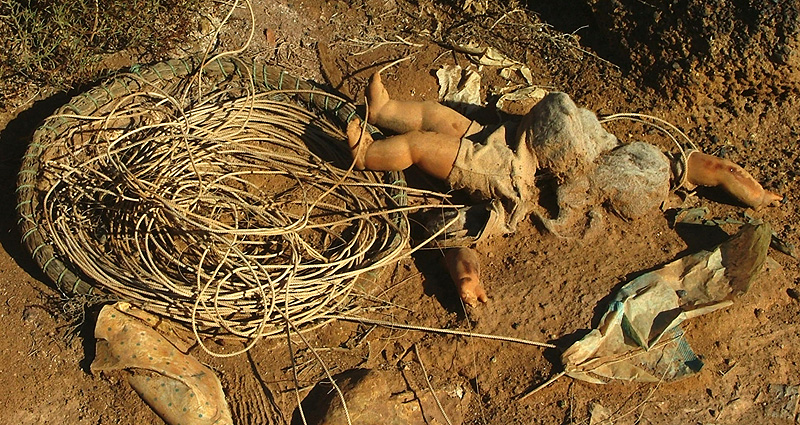 Abandoned doll - a sign of a forgotten histoy
