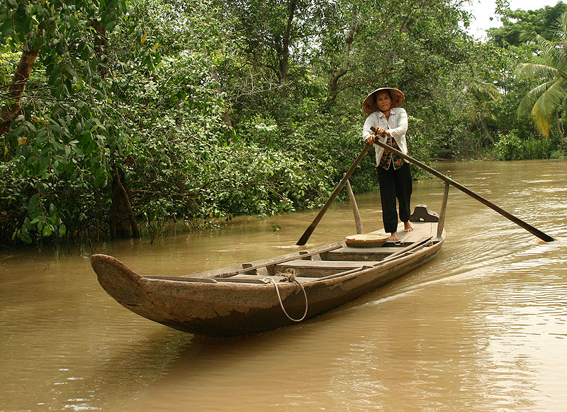 Going to market on the Mekong Delta, Vietnam