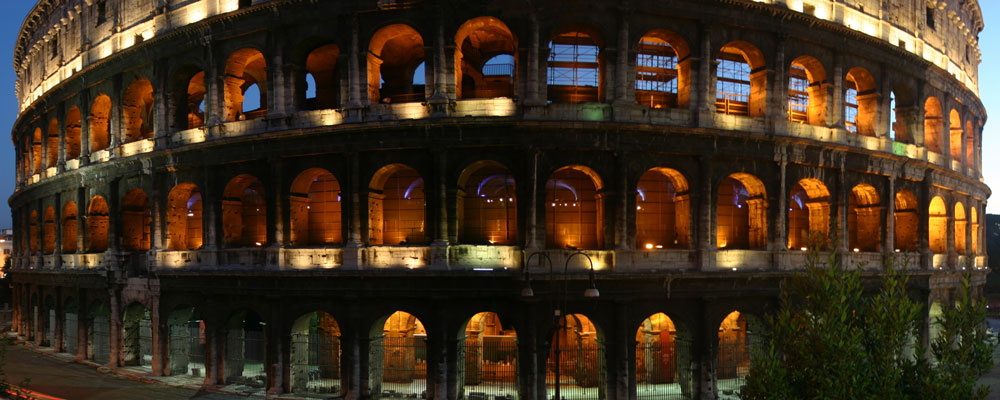 Evening panorama of Colosseum