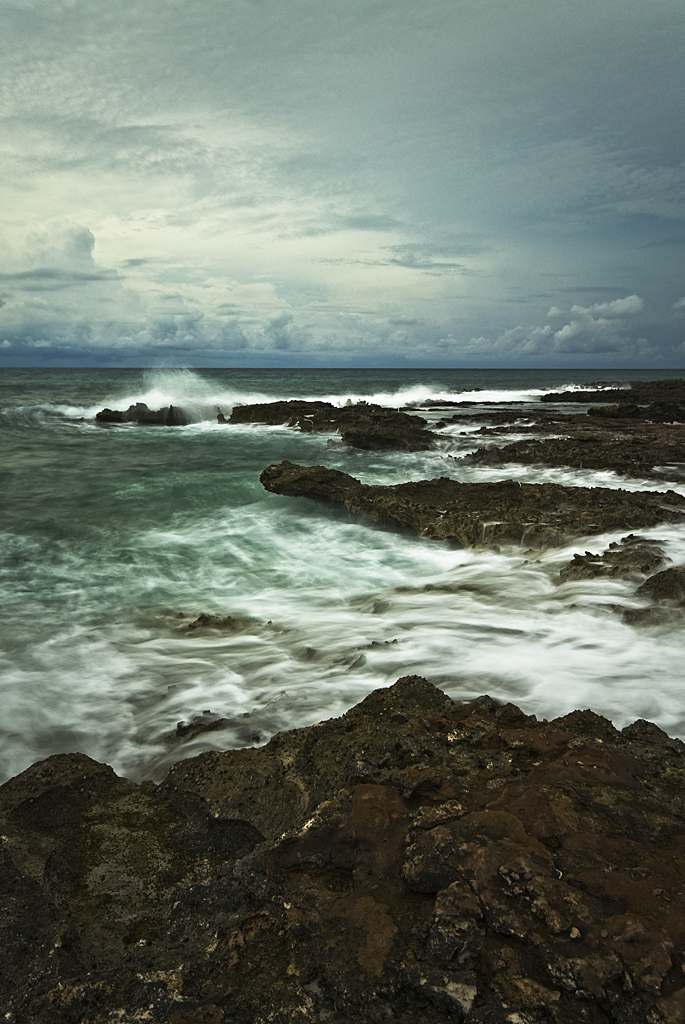 Stormy Waves and Rocks