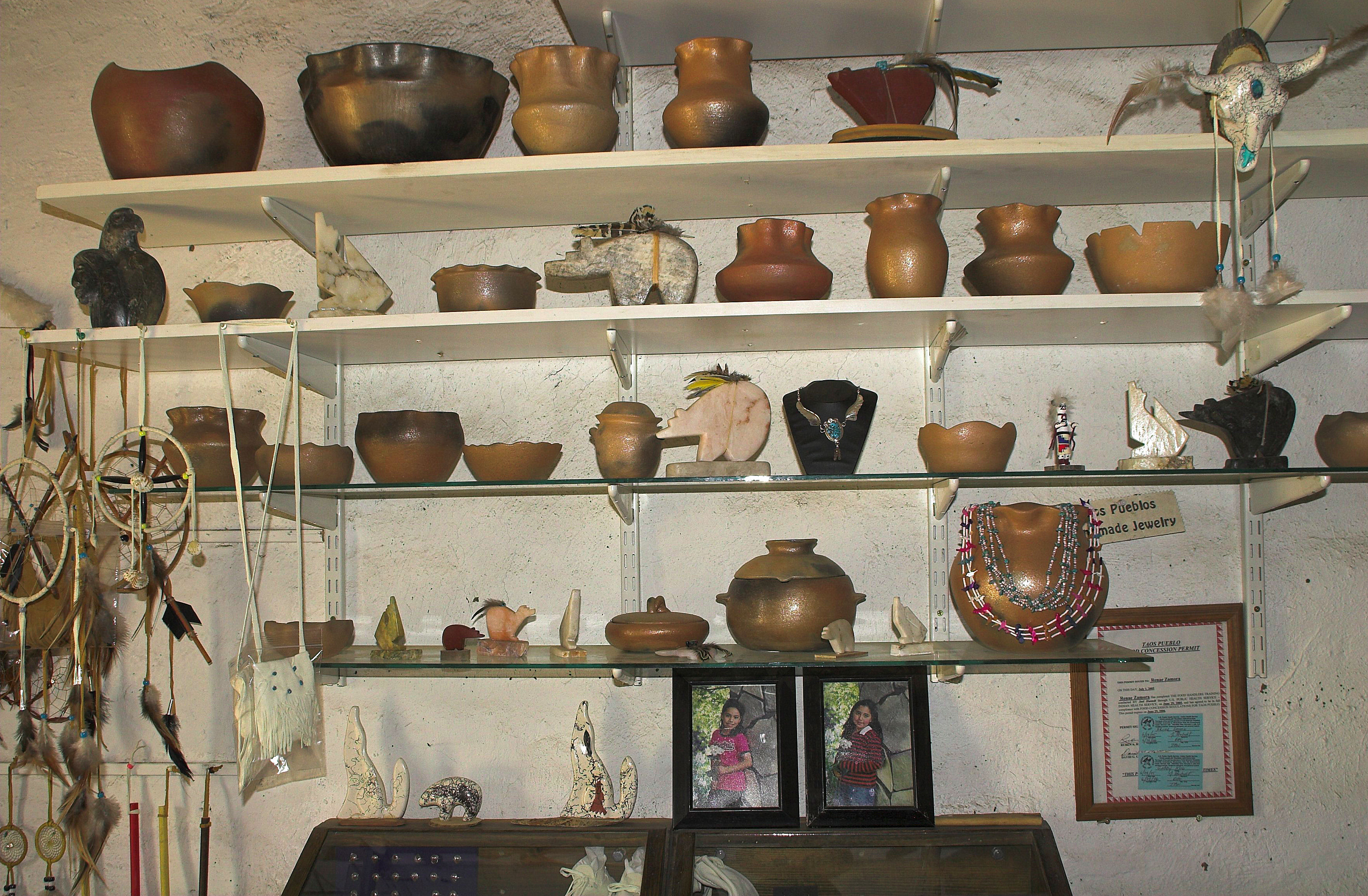 Wares for sale in gift shop