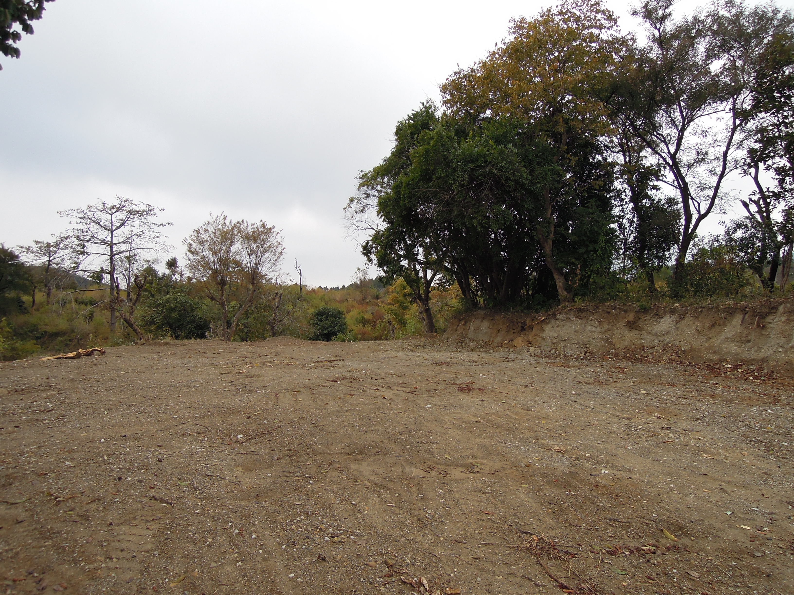 View looking west of plateau and island (on right).