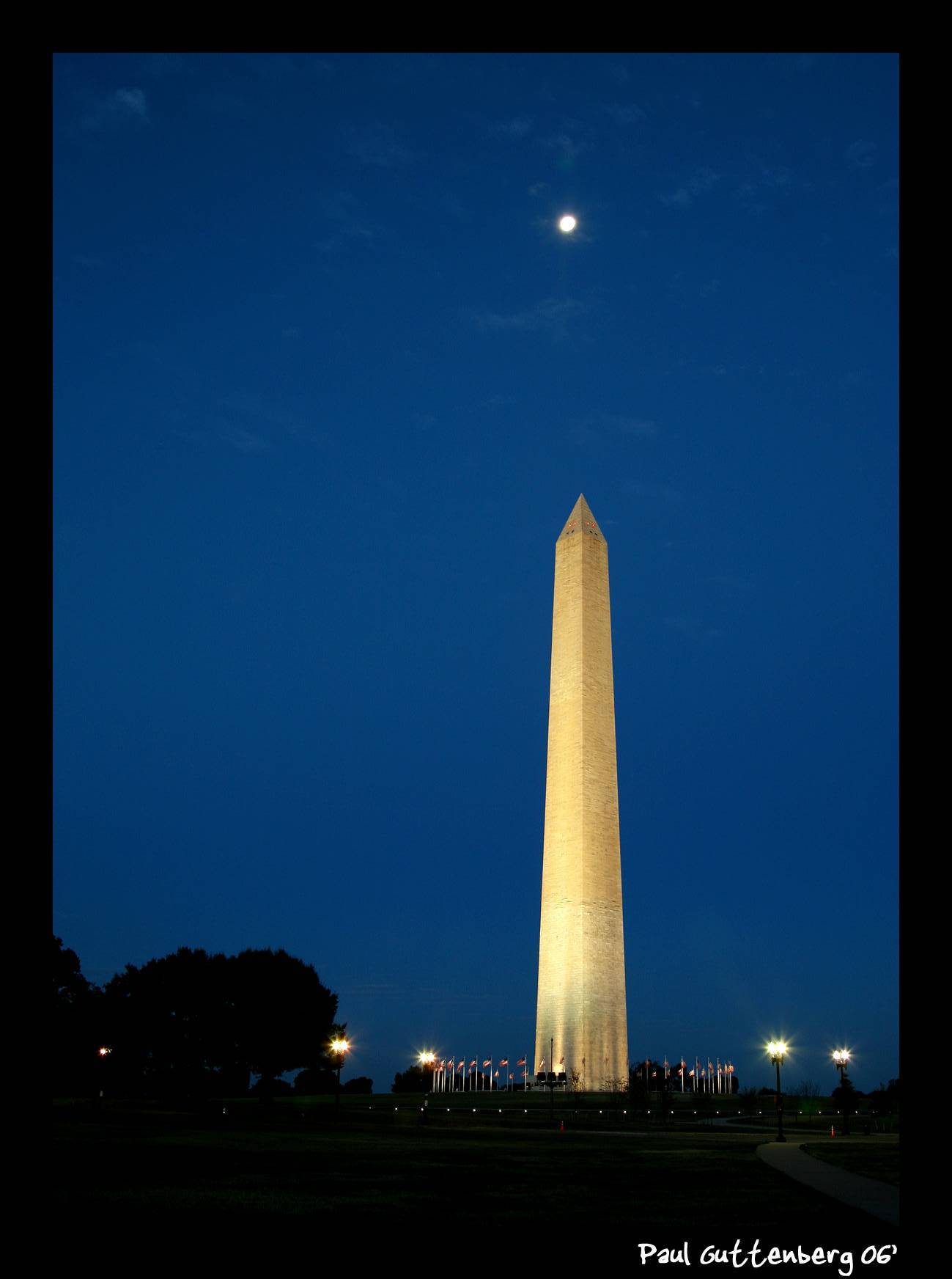 Washington Monument by Moonlight