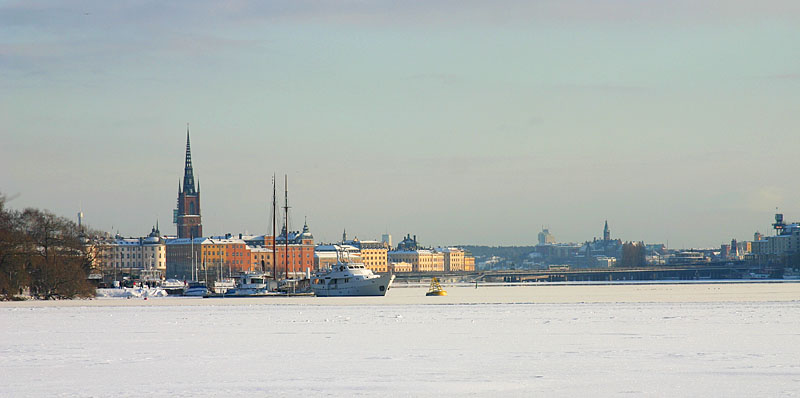 January 22: Sun over the ice on Riddarfjrden