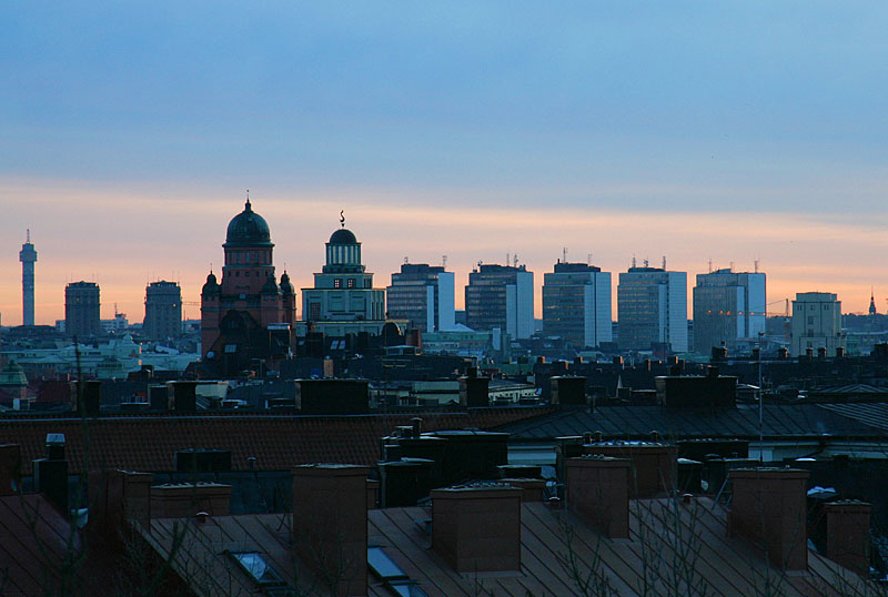 February 2: Dawn over Stockholm city