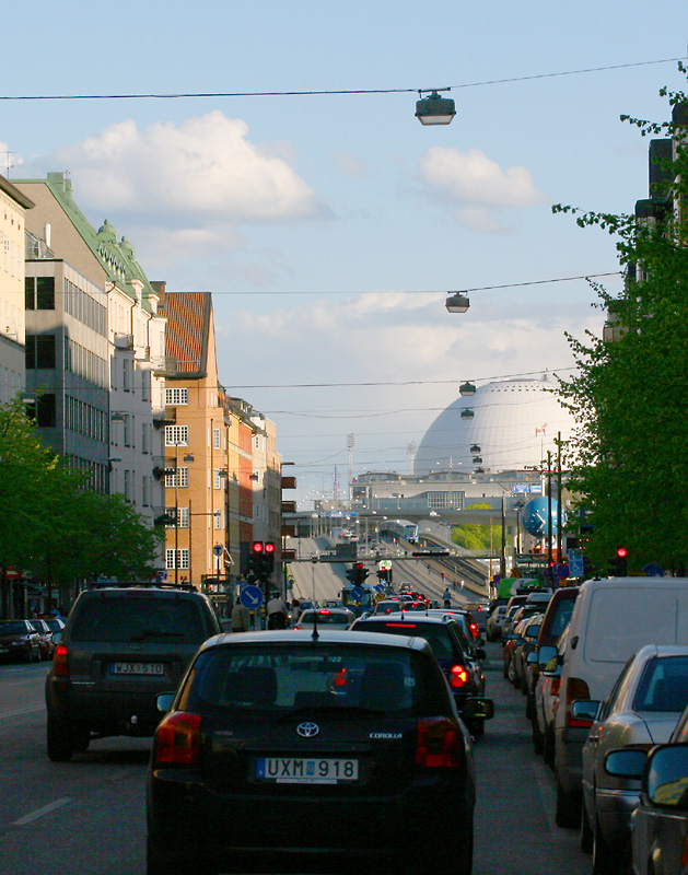 May 15: The Stockholm Globe from closer distance