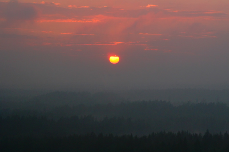 June 20: Sunset in haze