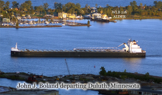 John J. Boland departing Duluth