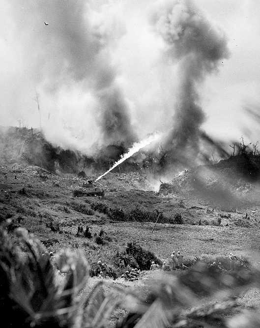 Ammo dump goes up on Okinawa