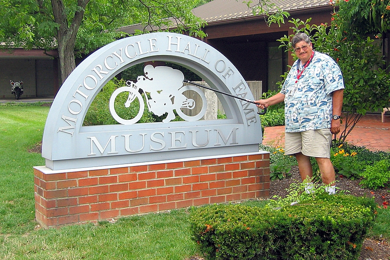 Uncle Lou at the Motorcycle Hall of Fame