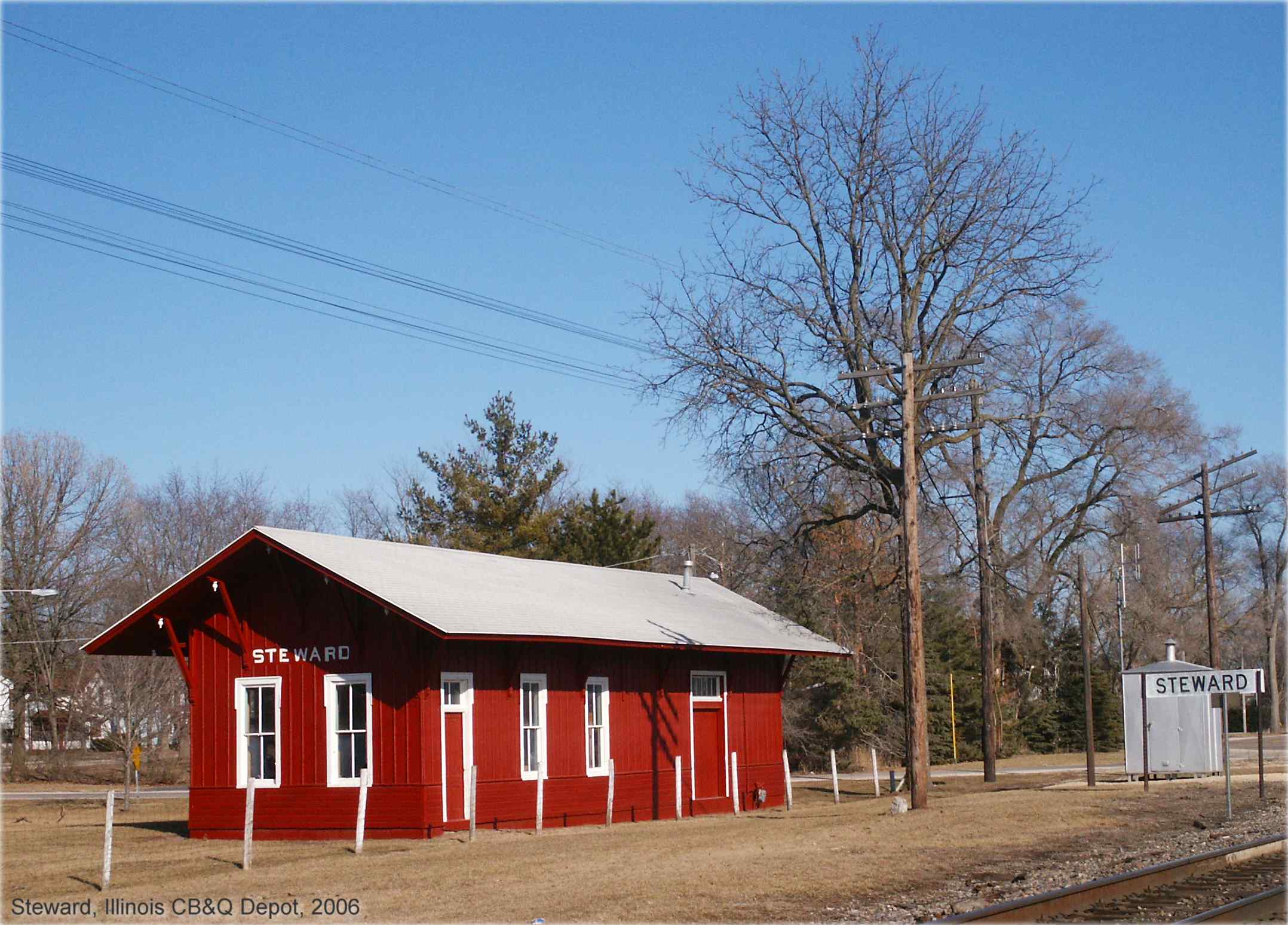 Chicago, Burlington & Quincy Depot, Steward, Illinois.jpg