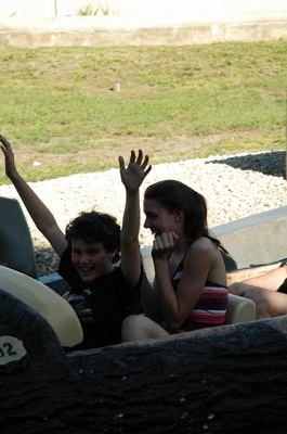 Mike and Kate on the log flume ride.