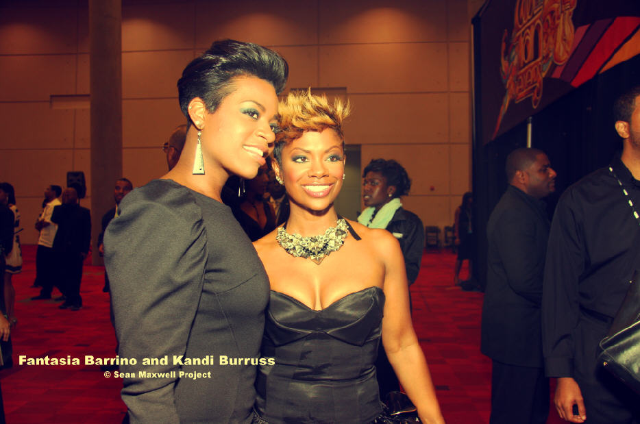 Fantasia Barrino and Kandi Burruss on the Red Carpet at the Soul Train Music Awards Show in Atlanta on Nov 3rd 2009