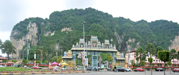 Hindu temple complex at Batu Caves, around 15 km nort of Kuala Lumpur