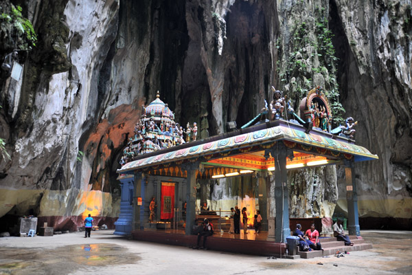 Temple in the grotto at the back of Batu Caves