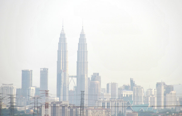 Petronas Towers seen from Batu Caves