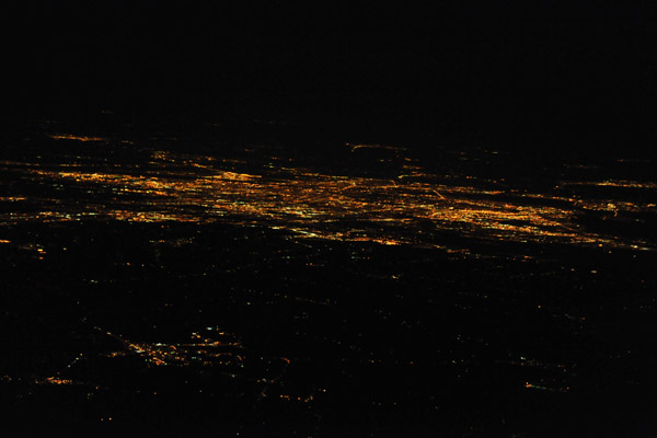 Night aerial of Montreal, Quebec