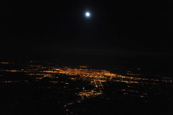 Full moon over Montreal, Quebec, Canada