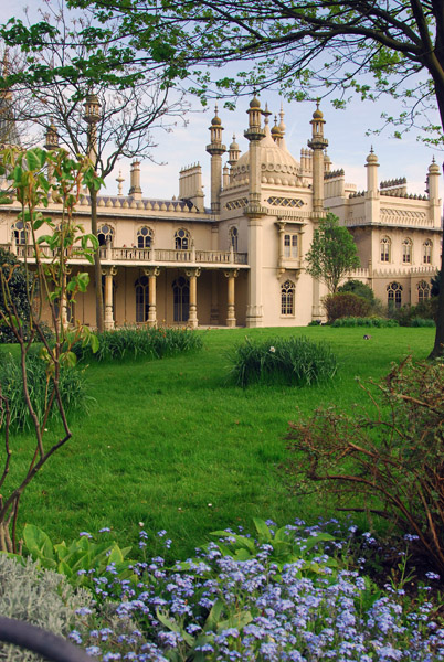 Green lawns around the Royal Pavilion