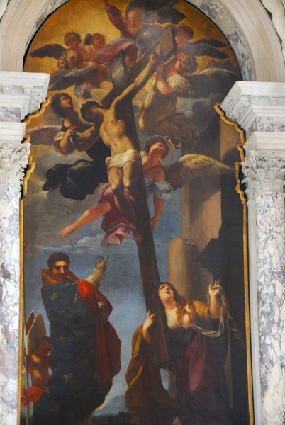'La Maddalena e S. Luigi da Tolosa ai piedi del Crocifisso by Pietro Liberi, 1650