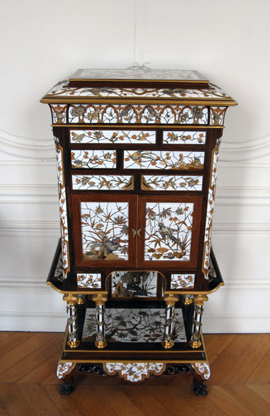 Cabinet with inlaid ivory by Veuve Ferdinand Duvinage, 1878