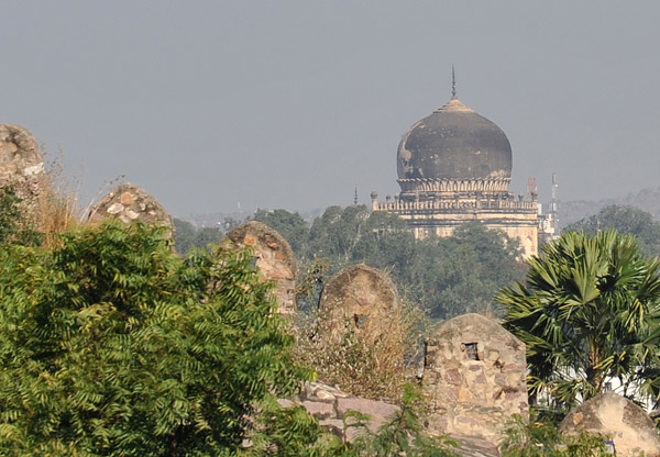 View of the Qutb Shahi Tombs from Golconda Fort