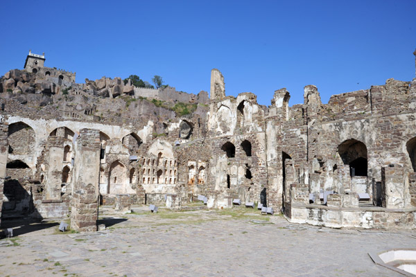 This is where the Golconda Fort Sound-and-Light show takes place