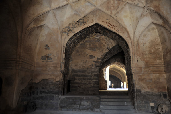 Inside the massive Palace Ruins, Golconda Fort
