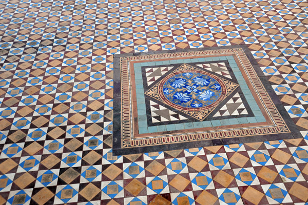 Floor of the Afzal Mahal patio, Chowmahalla Palace