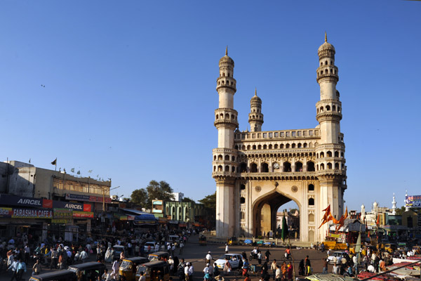 Hyderabad's famous landmark, the Charminar, marks the heart of the old city