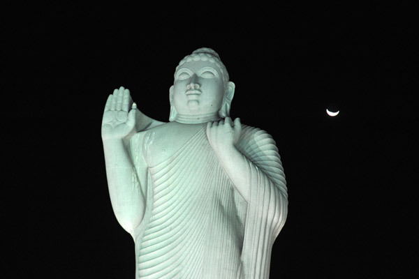 Big Buddha with the crescent moon, Hyderabad