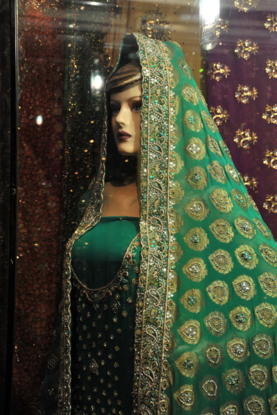 Green sari, Hyderabad