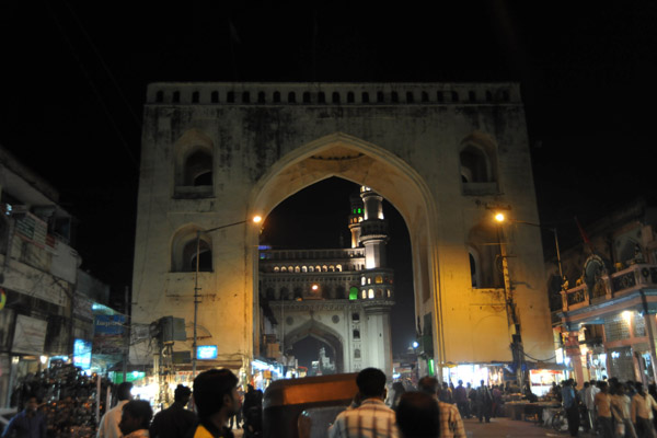 Gate north of the Charminar, old town Hyderabad