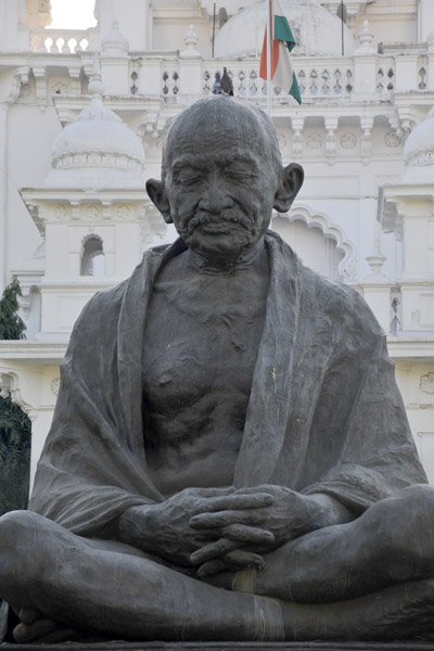 Statue of Mahatma Gandhi in front of the A.P. State Assembly