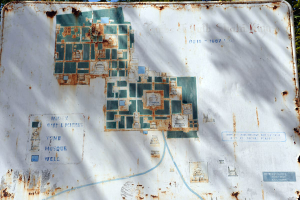Map of the Royal Cemetery of Qutb Shahi near Golconda
