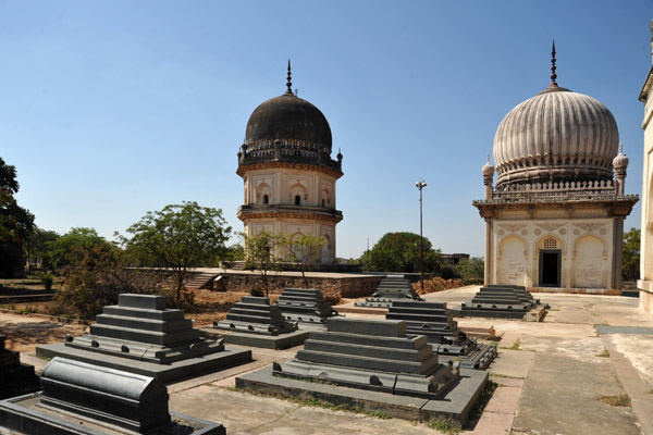 Raised platform with graves and the Tomb of the 3rd King with the Tomb of the 2nd King behind