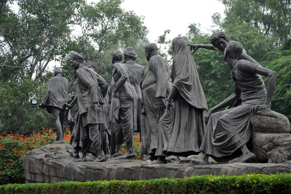 Gyarah Murti - some of the 11 figures in the Salt March Monument