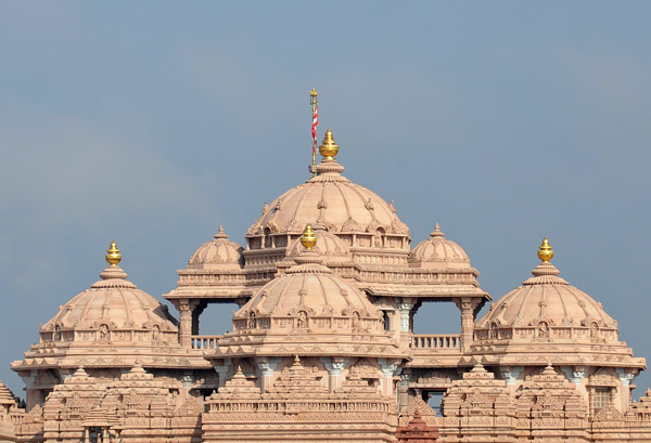 The main temple of Akshardam seen from outside the complex walls since photography inside is unfortunately prohibited