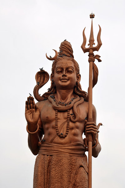 The statue of Shiva is over 62 ft tall