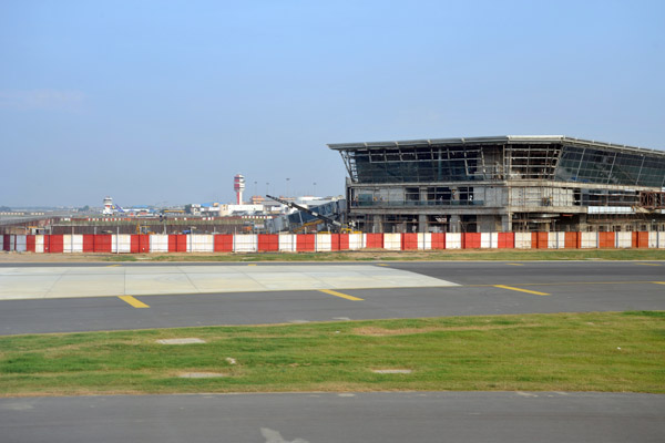The new terminal under construction at IGI Airport, Delhi